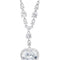 *Emotivate* Stunning 18" Silver Plated Heart Pendant Necklace with Sparkling Cubic Zirconia for Women